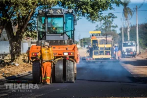 pavimentação no Monte Castelo