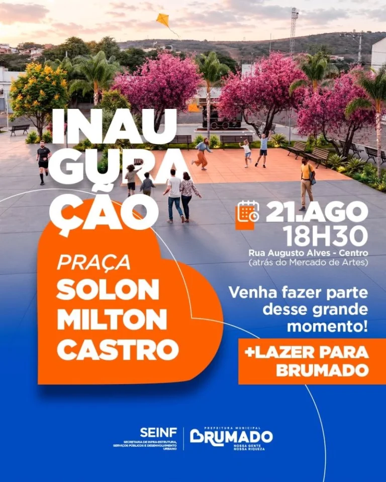 Brumado entrega a Praça Solon Milton Castro com foco em lazer e memória